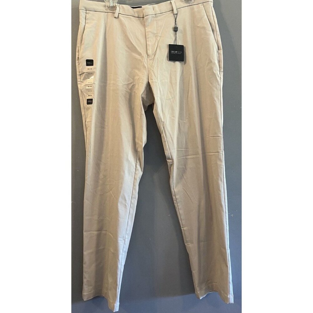 Kenneth Cole Awareness Khaki Mens Pants Flat Front NWT 36x32